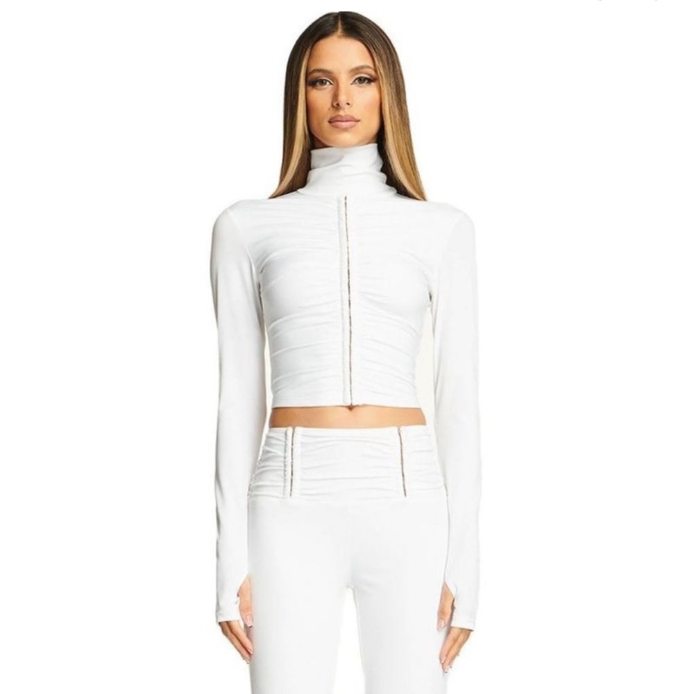 I.AM.GIA Ivory Top Long Sleeve Cropped Turtleneck gia10050